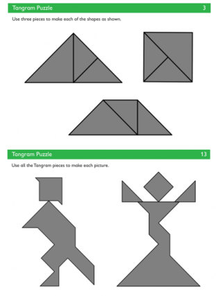 Tangram Puzzle Activity Cards | NumberSense